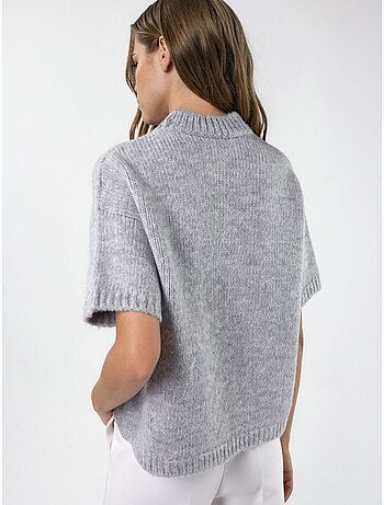 Pull en maille à col rond et coupe décontractée