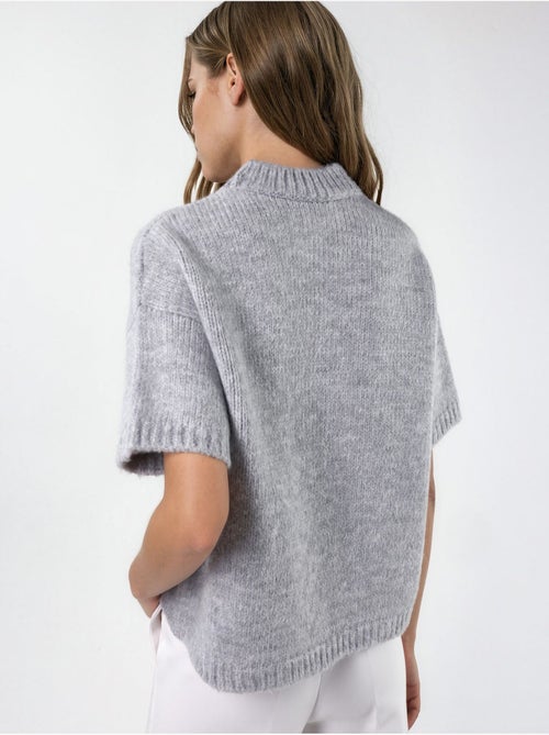 Pull en maille à col rond et coupe décontractée - Kiabi
