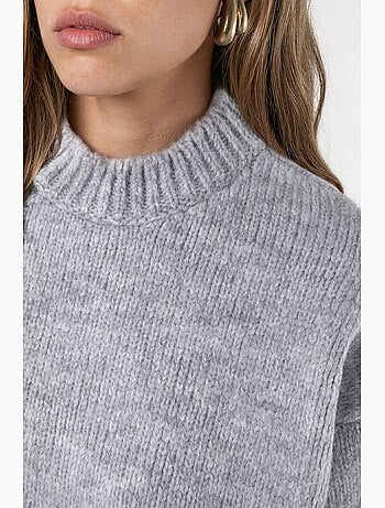 Pull en maille à col rond et coupe décontractée hiccup