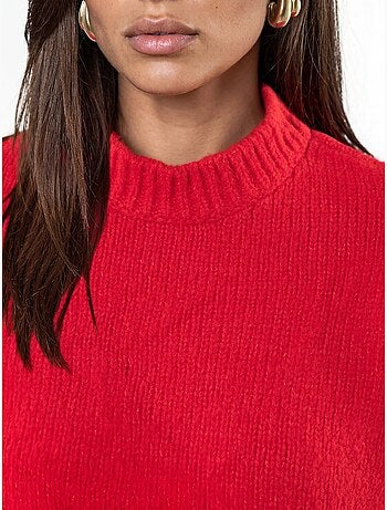 Pull en maille à col rond et coupe décontractée