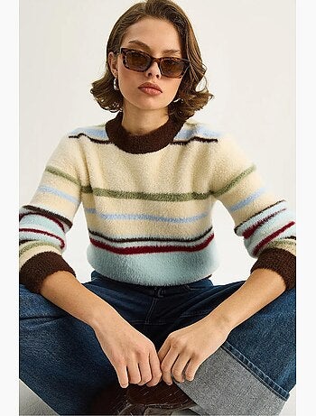 Pull en maille à col rond lucci