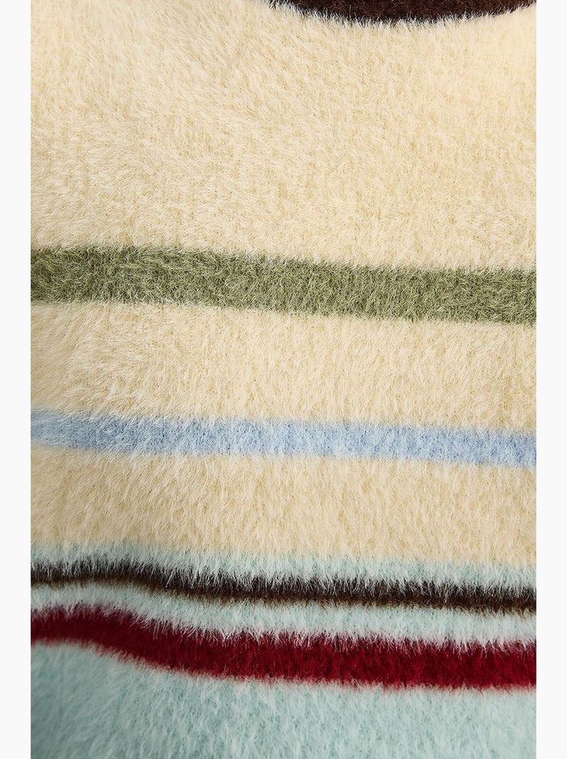 Pull en maille à col rond lucci Multicolore - Kiabi