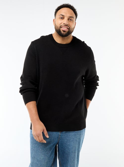 Pull en maille à col rond - Kiabi