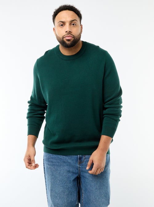 Pull en maille à col rond - Kiabi