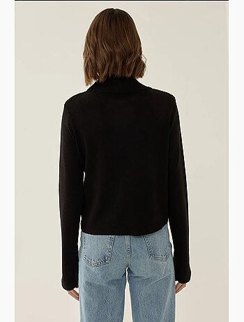 Pull en maille à col roulé asymétrique hiccup