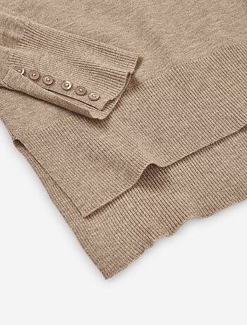 Pull en maille à col roulé et dos plus long