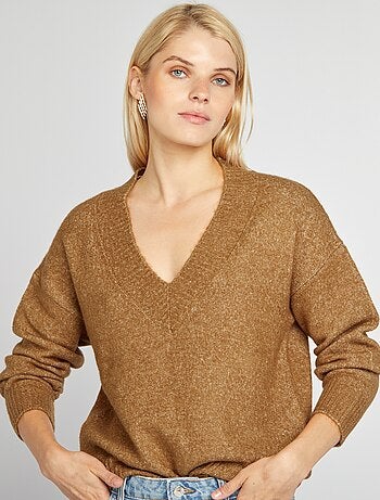 Pull en maille à col V