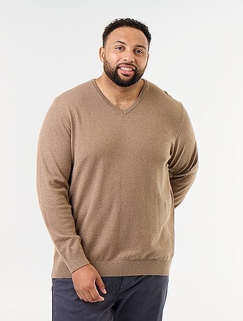 Pull en maille à col V