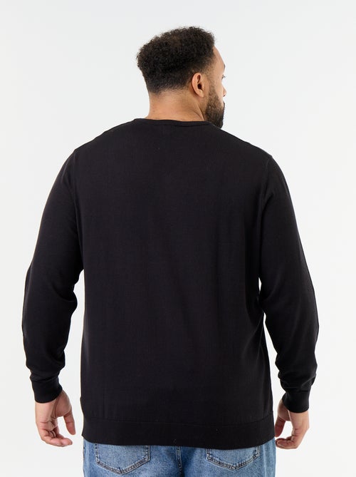 Pull en maille à col V - Kiabi