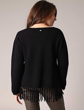 Pull en maille à franges
'Deeluxe'