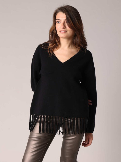 Pull en maille à franges
 'Deeluxe' - Kiabi