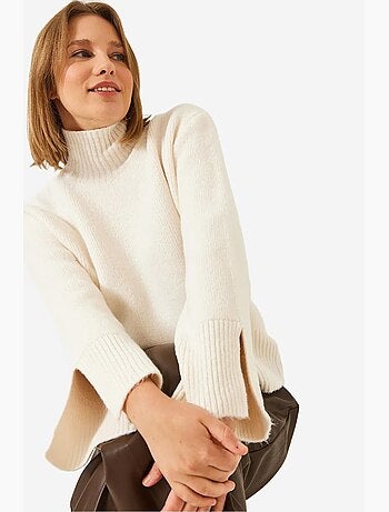 Pull en maille à manches fendues lucci