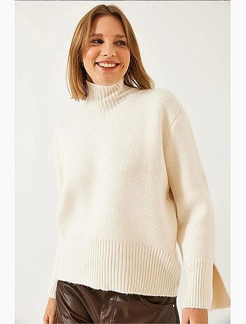 Pull en maille à manches fendues lucci