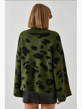 Pull en maille à motif demi-col roulé lucci