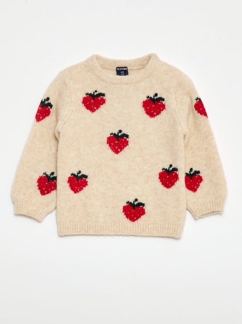 Pull en maille à motif fantaisie - Kiabi