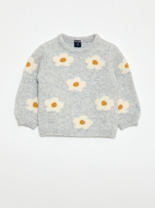 Pull en maille à motif fantaisie - Kiabi