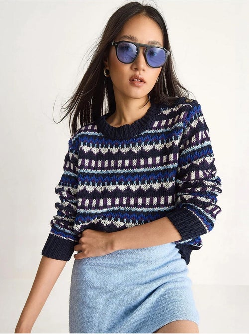 Pull en maille à motifs ethniques lucci - Kiabi Pull en maille à motifs ethniques lucci - Kiabi