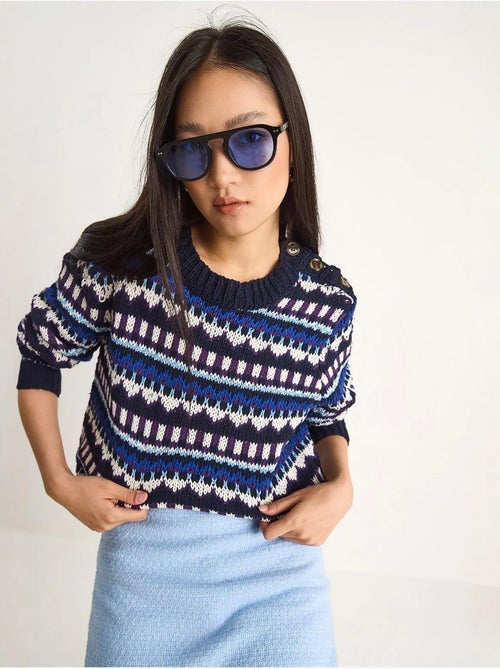 Pull en maille à motifs ethniques lucci - Kiabi Pull en maille à motifs ethniques lucci - Kiabi