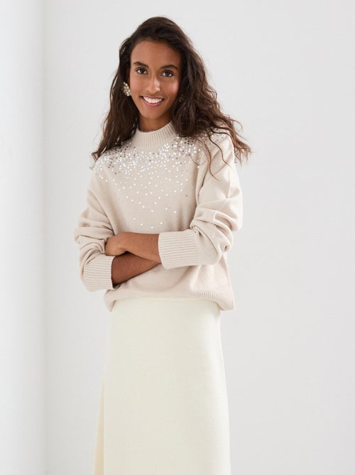 Pull en maille à paillettes, MO Fashion - Kiabi