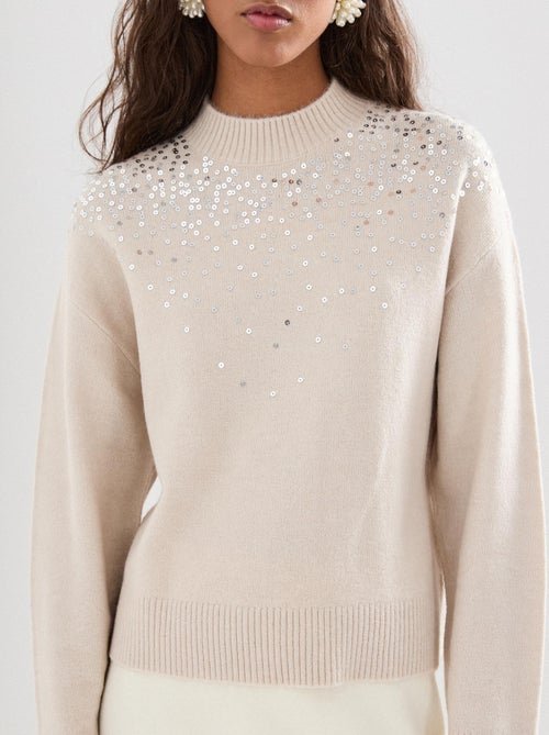 Pull en maille à paillettes, MO Fashion - Kiabi