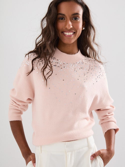Pull en maille à paillettes, MO Fashion - Kiabi