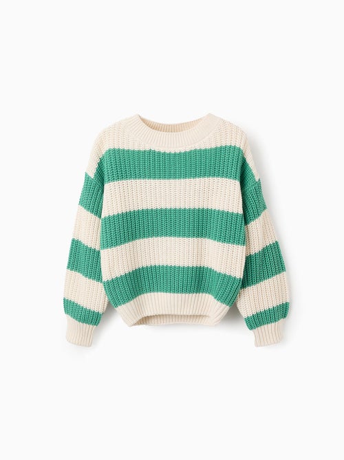 Pull en Maille à Rayures - Kiabi