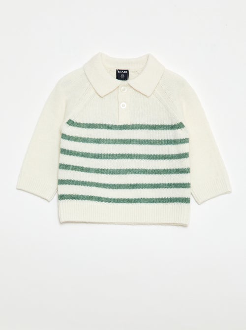 Pull en maille à rayures - Kiabi