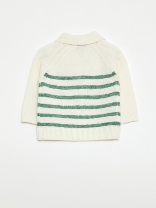 Pull en maille à rayures - Kiabi