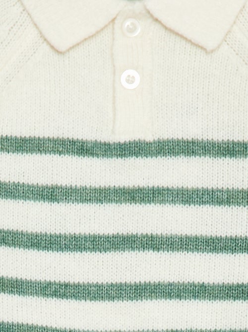 Pull en maille à rayures - Kiabi