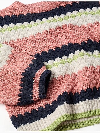 Pull en maille à rayures