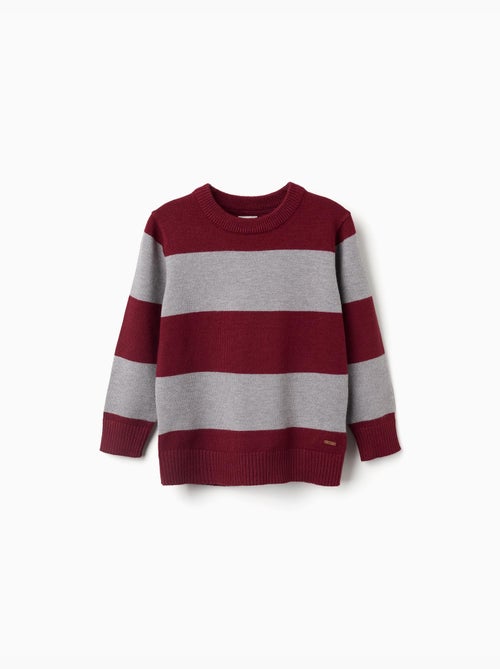 Pull en maille à rayures - Kiabi