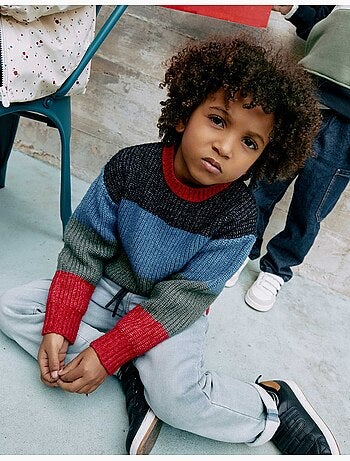 Pull en maille à rayures
