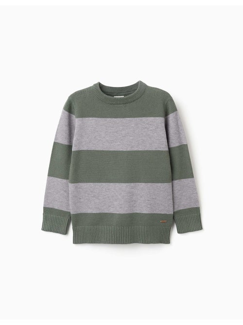 Pull en maille à rayures - Kiabi