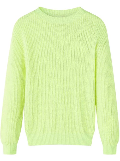 Pull en maille acrylique fluo à encolure ronde manches longues - vidaxl - Kiabi Pull en maille acrylique fluo à encolure ronde manches longues - vidaxl - Kiabi