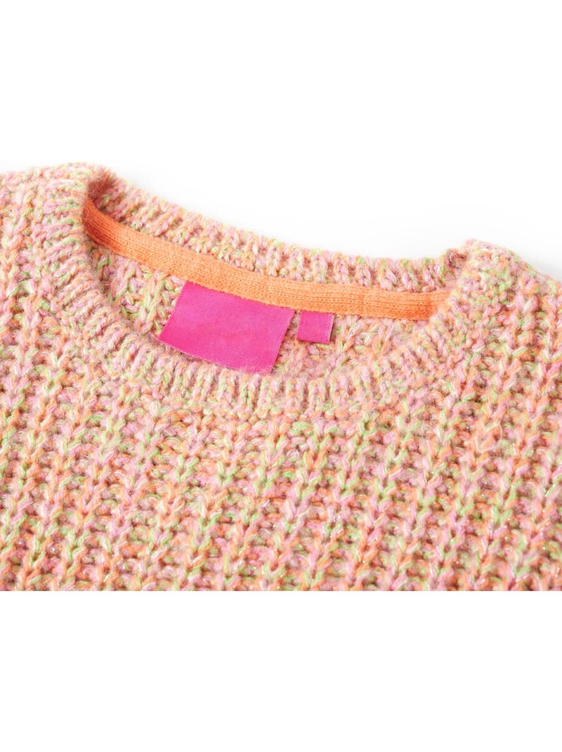 Pull en maille acrylique pâle col rond manches longues - vidaxl Rose - Kiabi