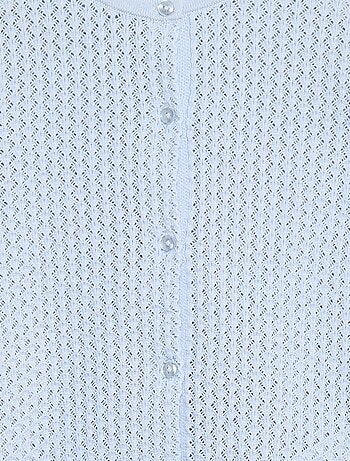 Pull en maille ajourée à col rond