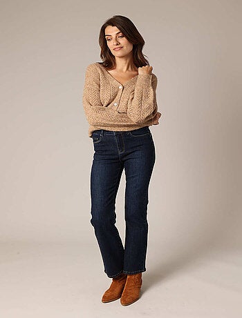 Pull en maille ajourée avec boutons 'Deeluxe'