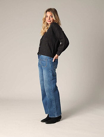 Pull en maille ajourée avec boutons 'Deeluxe'