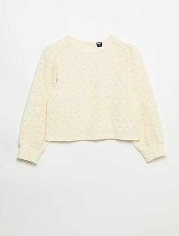 Pull en maille ajourée