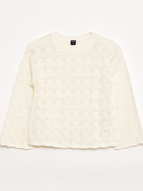 Pull en maille ajourée - Kiabi
