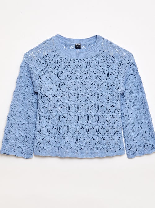 Pull en maille ajourée - Kiabi