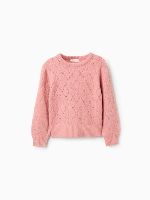 Pull en Maille Ajourée et Épaules Tombantes - Kiabi