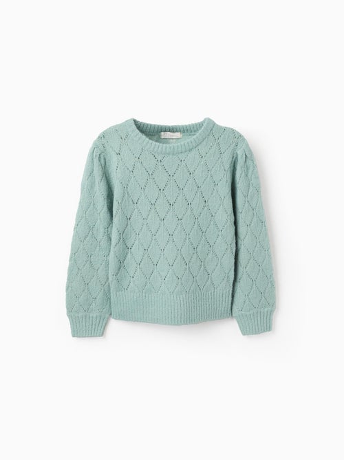 Pull en Maille Ajourée et Épaules Tombantes - Kiabi