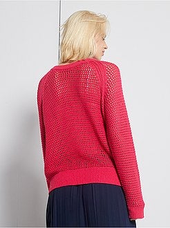 Pull en maille ajourée - Kiabi