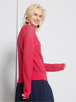 Pull en maille ajourée - Kiabi