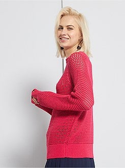 Pull en maille ajourée - Kiabi