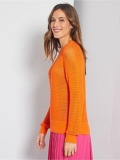 Pull en maille ajourée - Kiabi