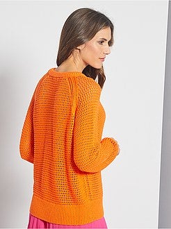 Pull en maille ajourée - Kiabi