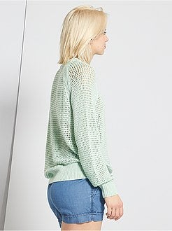Pull en maille ajourée - Kiabi
