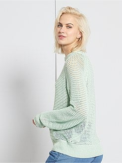 Pull en maille ajourée - Kiabi